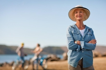 woman on beach